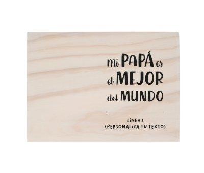 Tabla de Madera Personalizada para Foto - Mi Papá es el Mejor del Mundo