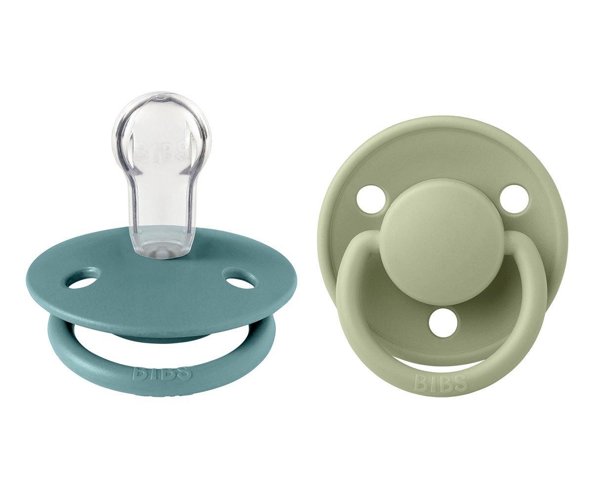 2 Succhietti BIBS De Lux Island Sea/Sage Silicone