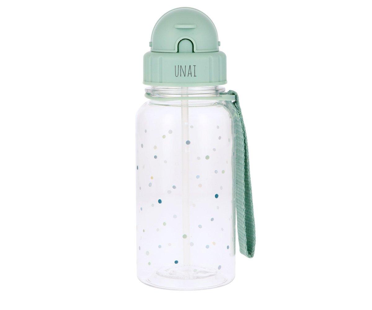 Bouteille en Plastique Dots Sage Personnalisable