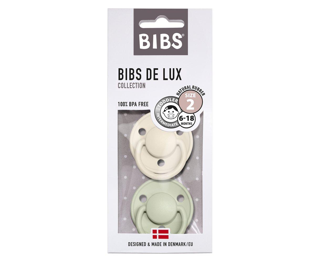 2 Succhietti BIBS De Lux Ivory/Sage