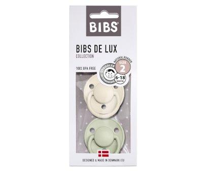 2 Chupetas BIBS De Lux Ivory/Sage