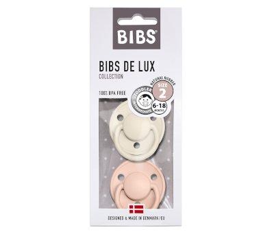 2 Chupetes BIBS De Lux Ivory/Blush