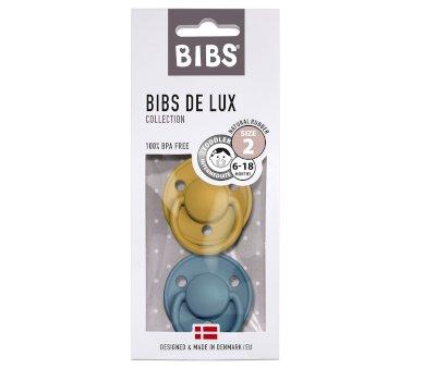2 Chupetes BIBS De Lux Mustard/Petrol