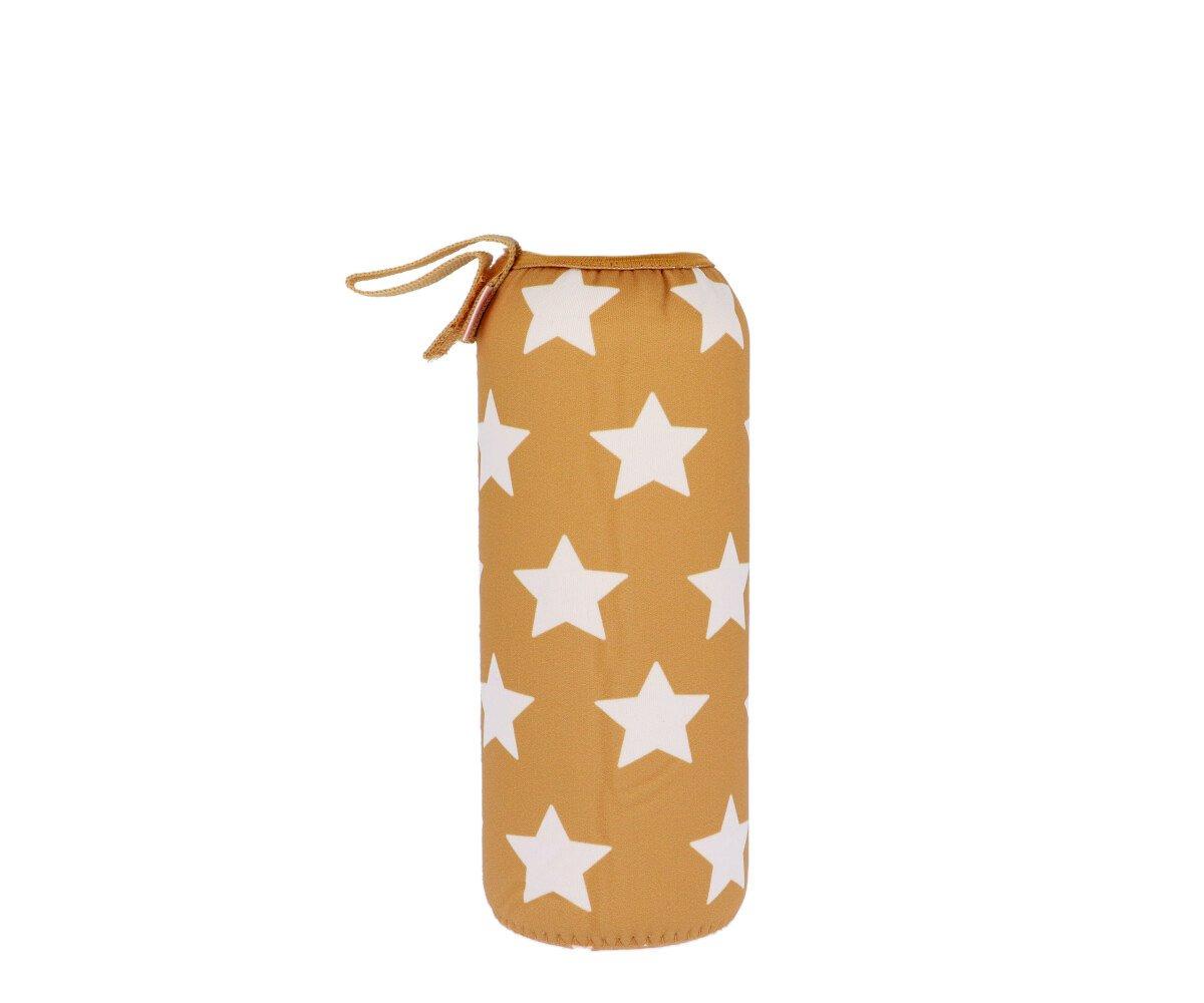 Personalised Mustard Stars Neoprene Cover 750ml