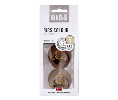 2 Chupetes BIBS Colour Round Mocha/Dark Oak
