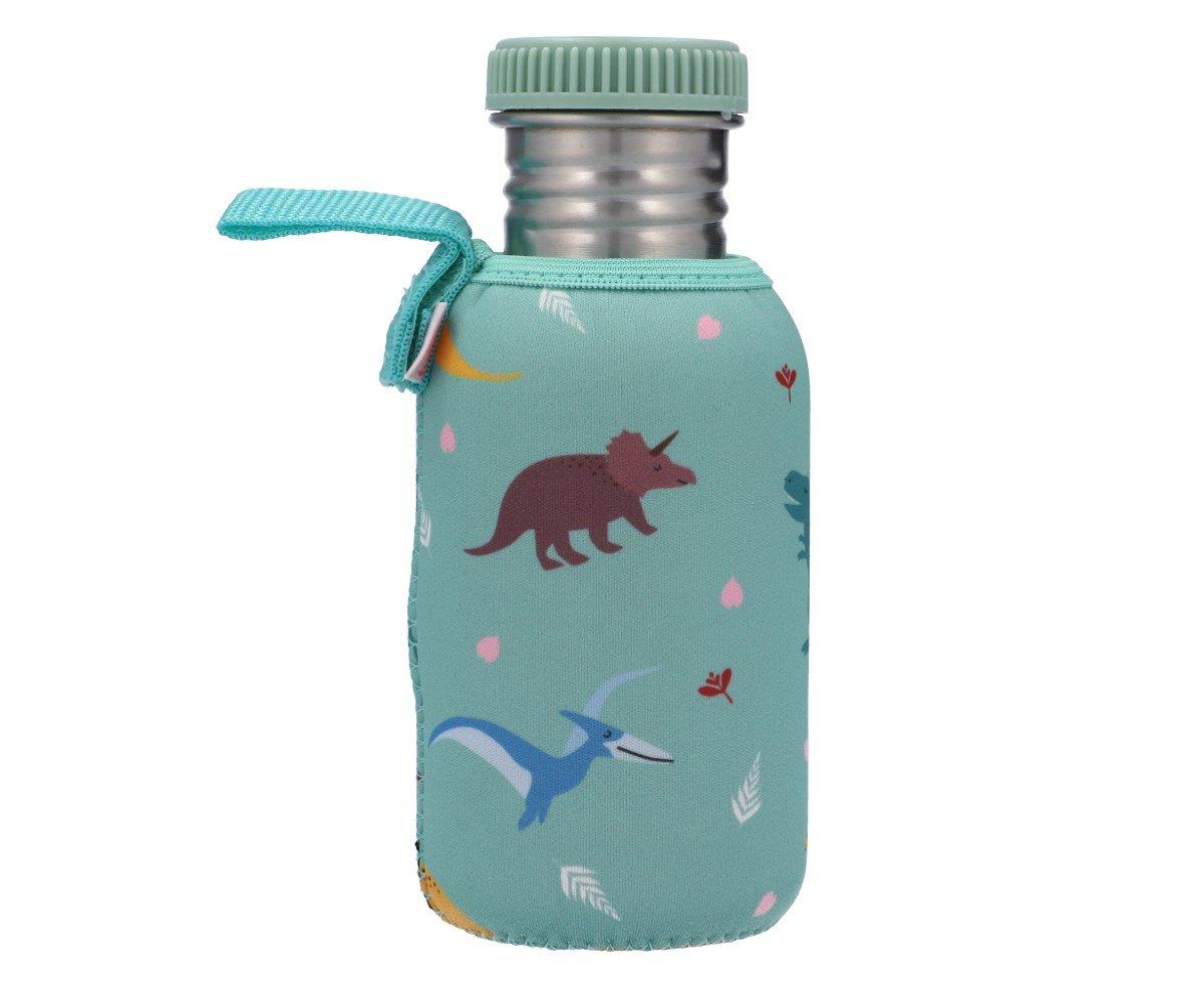 Botella Acero Con Funda Dinosaurios Personalizable 500ml