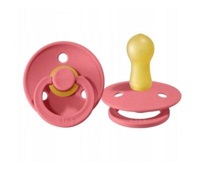 2 Chupetas BIBS Colors  Coral/Ruby