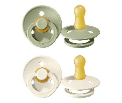 2 BIBS Pacifiers Colours Ivory/Sage