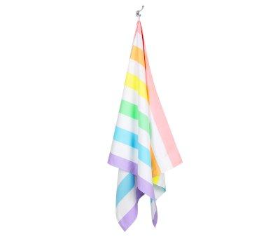 Toalla Playa Large Microfibra Summer Rainbow Pastel Personalizable