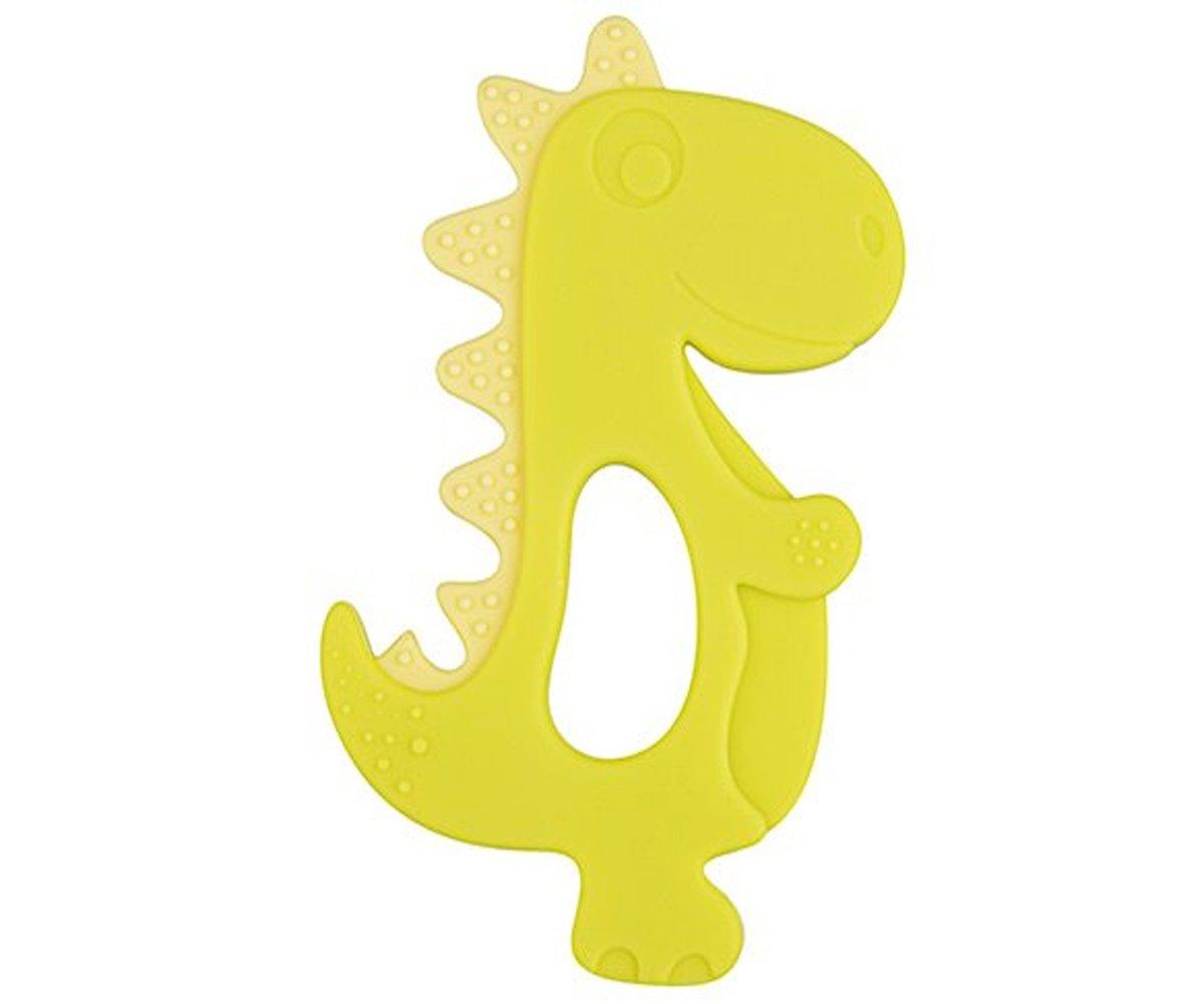 Mordedor De Silicona Dinosaurio Amarillo