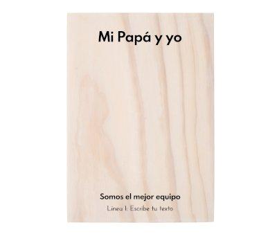 Tabla de Madera Personalizable Para Huellas Mi Pap y Yo