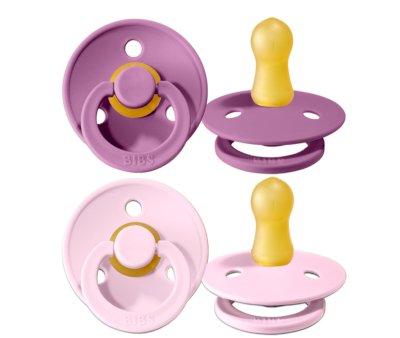 2 Succhietti BIBS Colour Round Lavender/Baby Pink