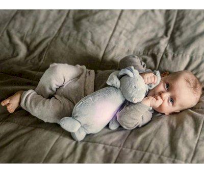 Peluche Luz-Sonido Conejo Moonie Gris Personalizable
