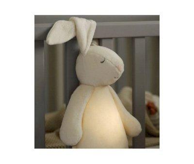 Peluche Luz-Sonido Conejo Moonie Gris Personalizable
