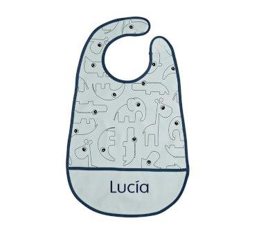Babero Largo Contour Azul Personalizable