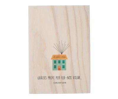 Custom Wooden Table for Fingerprints Thank You Teacher CATALAN