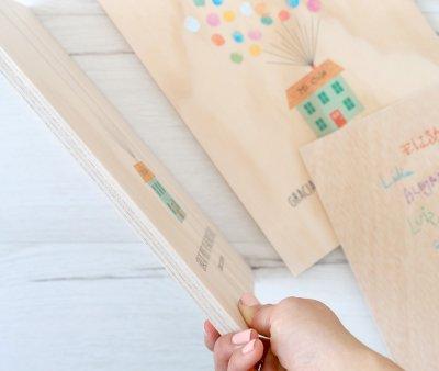 Cadre en Bois Personnalisable Empreintes cole