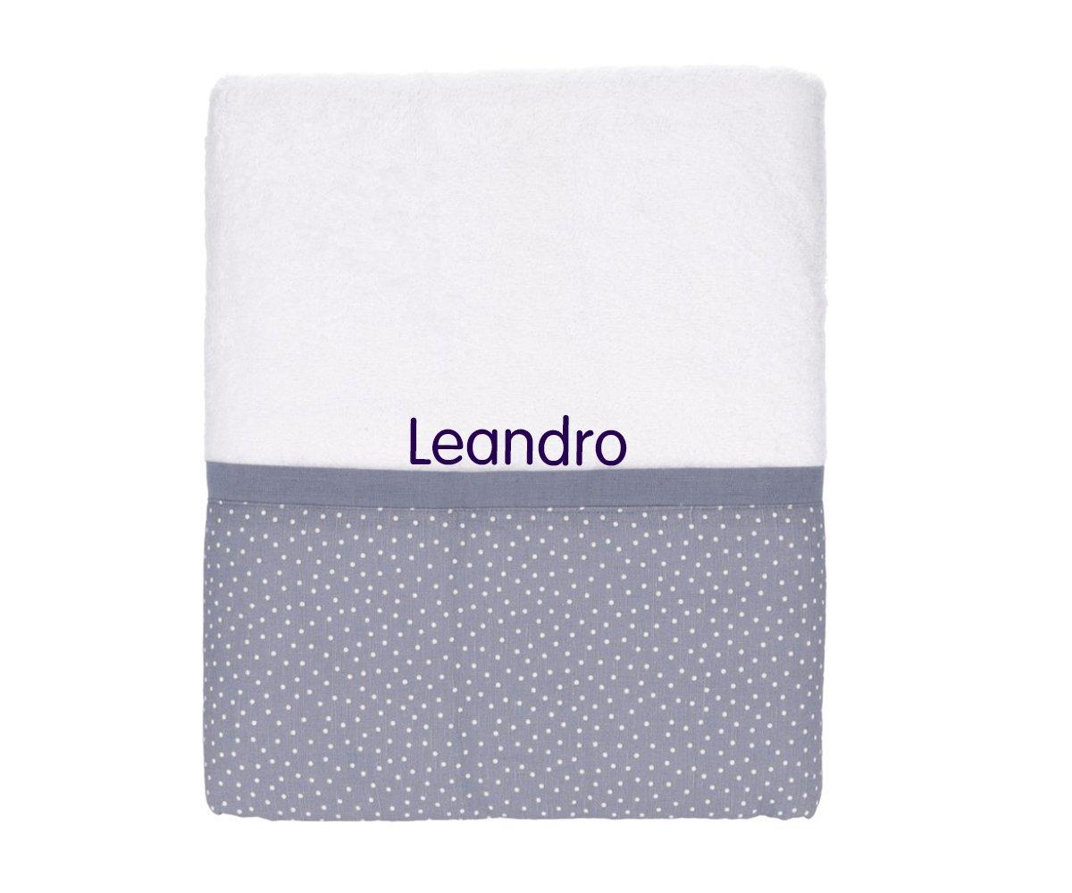 Toalha De Banho Mini Dot Azul Personalizada