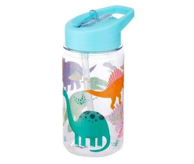 Personalised Plastic Bottle with Straw Roarsome Dinosaurs