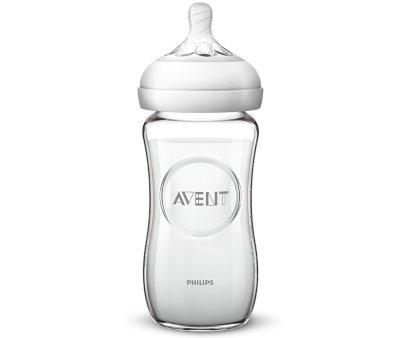 Biberon Naturel en Verre AVENT Personnalisable 240 ml