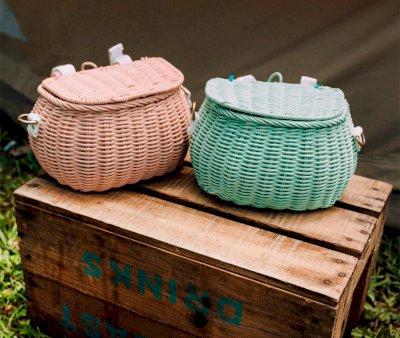 Cestino Rattan Mini Chari Rose