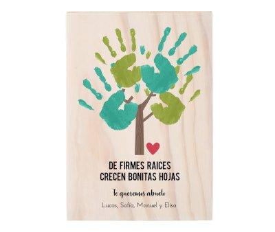 Tabla de Madera Personalizable Para Huellas Races Abuelo