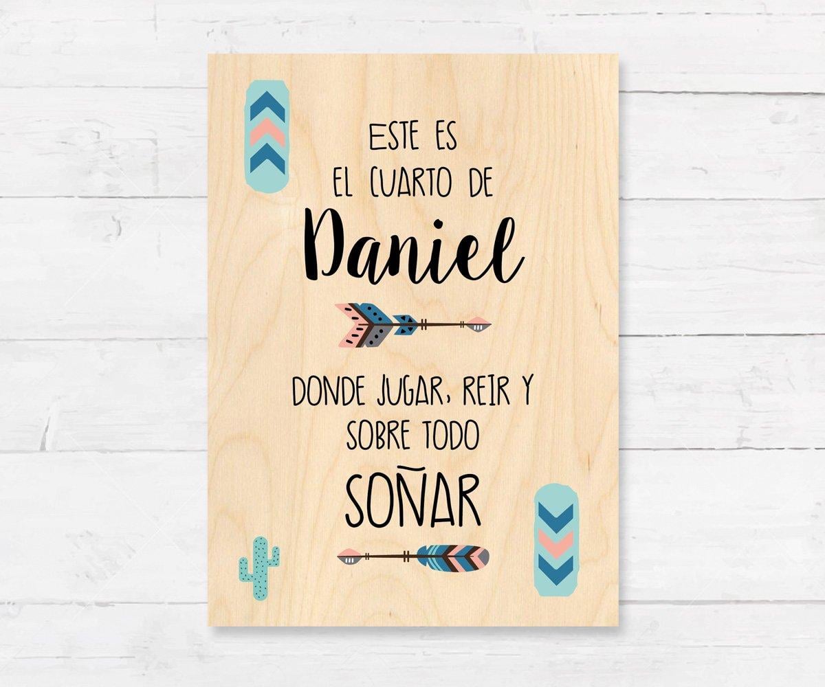 Tabla de Madera Personalizada Plumas Tutete