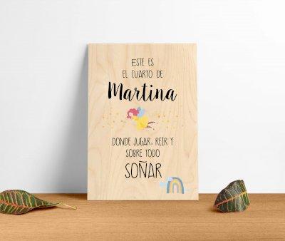 Tabla de Madera Personalizada Hada