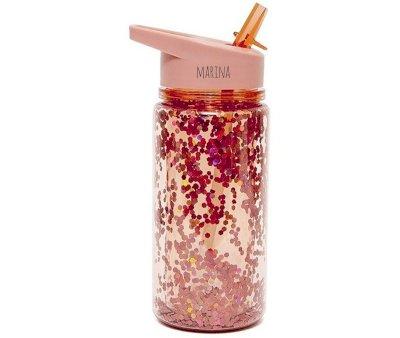 Bouteille  Paillettes Personnalisable Tritan Peach Blossom
