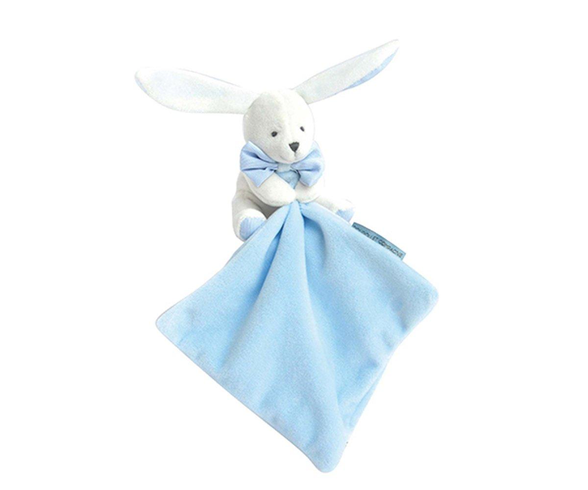 Doudou Lapin Azzurro Scatola Floreale - Personalizzato