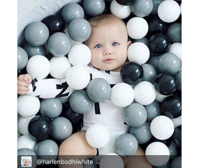 Piscina Bolas para Beb Gris Oscuro. Turquesa, Gris, Blanco y Transparente
