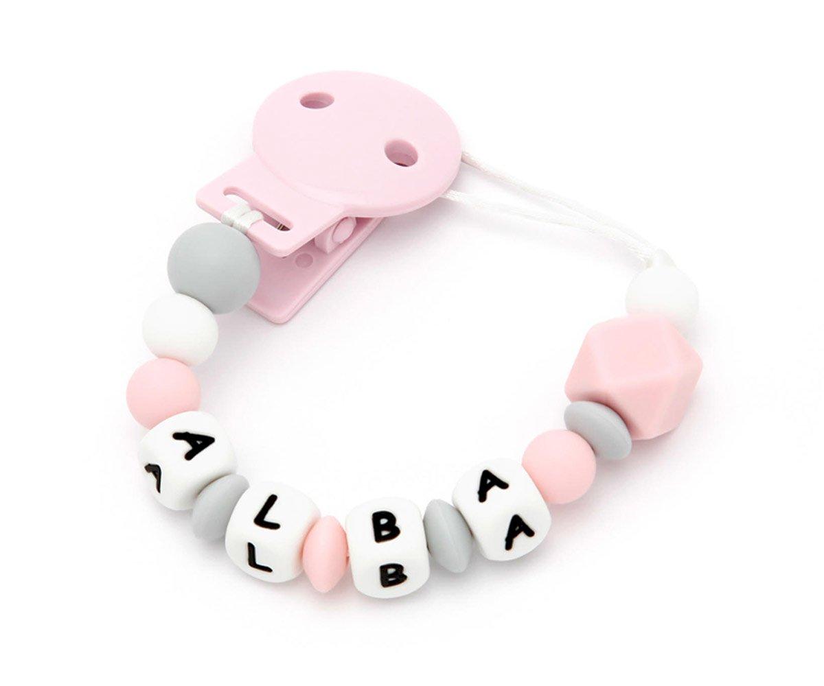 Porta-chupeta de silicone personalizado NOVO Sweet Pink