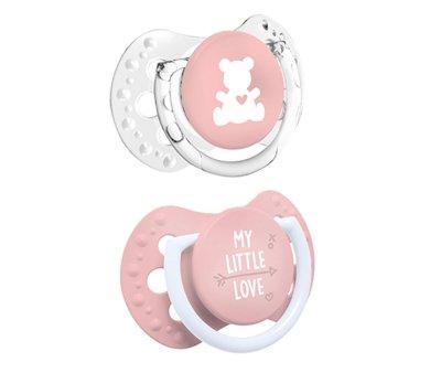 2 Mini Sucettes Lovi 'My Little Love' Rose Quartz 0-2m