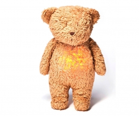 Light-Sound Organic Teddy Bear Moonie Capuccino
