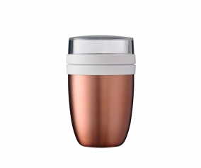 Nordic Rose Gold Ellipse Insulated Lunch Pot