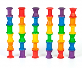 36 Wooden Rainbow Rolls