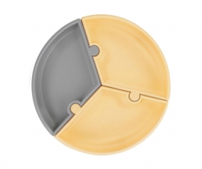 Puzzle Yellow/Grey Plate
