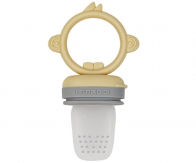 Mangeoire anti-suffocation Silicone Pulps Gris/Jaune Minikoioi