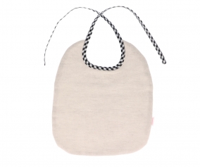 Bavette Vichy Noir Personnalisable