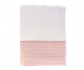 Serviette de bain Vichy Rose Personnalisable