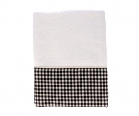 Toalla de Bao Vichy Negro Personalizable