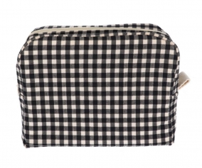 Grande trousse de toilette Vichy Noire personnalisable