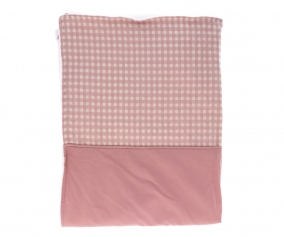 Coperta Personalizzabile Vellutata Vichy Rosa