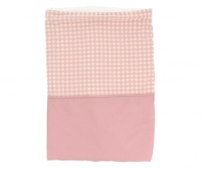 Manta Coralina Vichy Rosa Personalizable