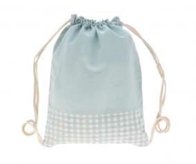 Sacca Zaino Vichy Verde Personalizzabile