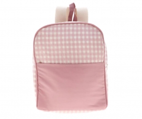 Mochila Vichy Rosa Personalizable