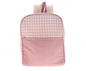 Mochila Personalizvel Rosa Vichy 