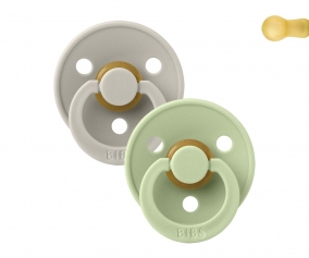 2 Succhietti BIBS Colour Round Sand/Pistachio