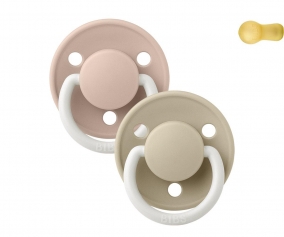 2 Chupetes Nocturnos BIBS De Lux Blush/Vanilla