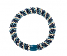 lastique pour Cheveux Kknekki Mix Navy-Ptrole paillettes